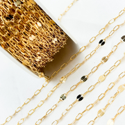 14k Gold Marina and Cable Link Chain